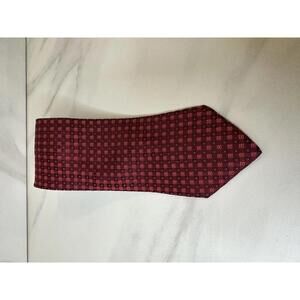 Boss Hugo Boss classic corpcore businesswear red geometric silk necktie